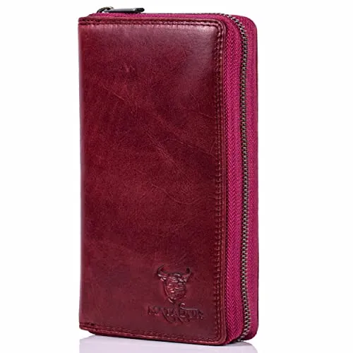 MATADOR GIRONA Leder Geldbörse Damen Pink Groß in pink von Matador