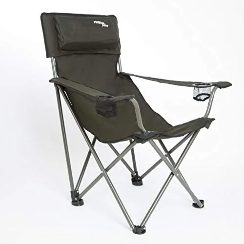 Mostal Faltstuhl Klappstuhl Anglerstuhl Angelstuhl mit Getränkehalter Armlehnen 160Kg