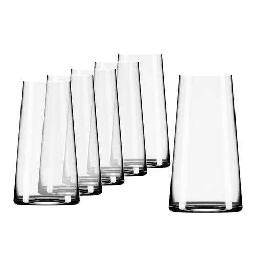 Longdrinkglas Power - Stölzle Lausitz, 460 ml (6 Stk) - Gläser, 6er Set Longdrinkgläser aus Kristallglas mit elegantem Design. Maximale Atmungsfläche für Aromen durch breiten Kelchboden, ideal für genussvolle Drinks.
