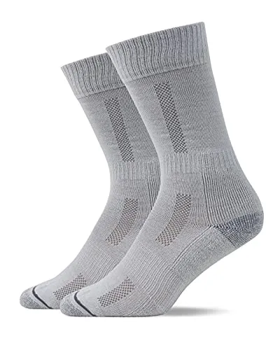 Snocks Wandersocken für Damen und Herren- Atmungsaktive und geruchsfreie Outdoor Trekkingsocken - Anti-Blasen Allrounder - Perfekte Passform - Hellgrau - 39-42