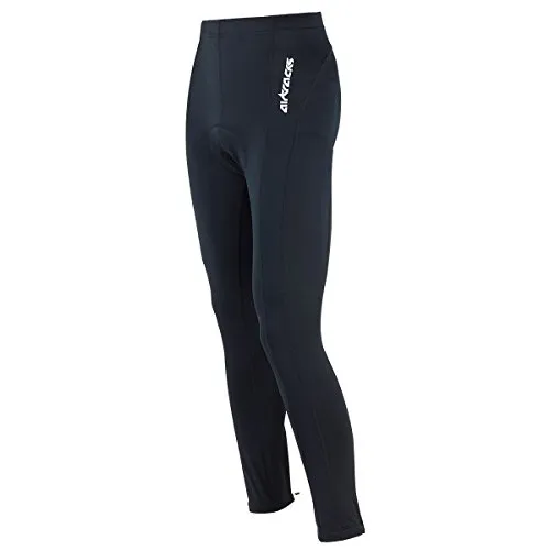 Airtracks Fahrradhose Lang/Radhose/Radlerhose / 3D Coolmax Sitzpolster/Reflektoren/Atmungsaktiv/Zip - schwarz - XXL