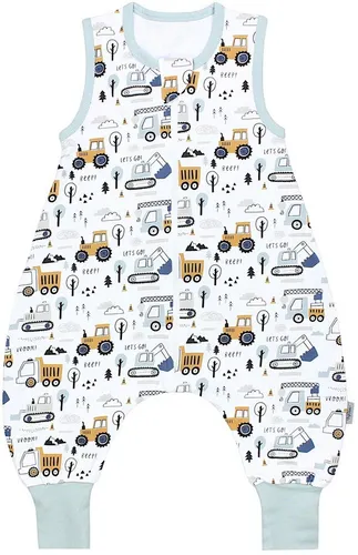 TupTam Babyschlafsack mit Füßen 0.5 TOG unwattiert - Schlafsäcke für Kleinkinder, atmungsaktiv und mit optimaler Temperaturregulierung für angenehmen Schlaf ohne Überhitzen.