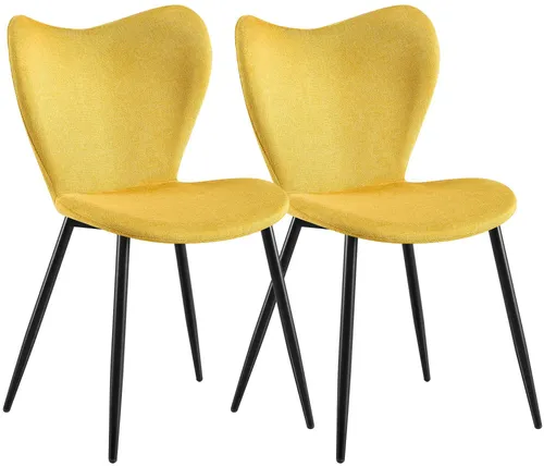 CLP Esszimmerstühle 2er Set Maika, gepolstert und ergonomisch