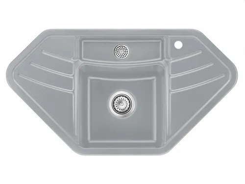 Systemceram Vega Eck Titan Keramikspüle von systemceram