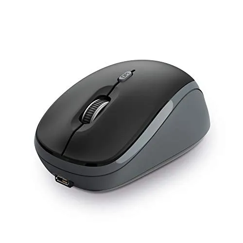 Trust Yvi Kabellose Maus, Wiederaufladbare Ergonomische Funkmaus, USB-Mikroempfänger, 800/1600 DPI, 4 Tasten, PC/Mac/Computer/Laptop/MacBook/Chromebook