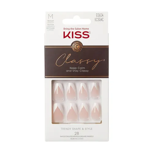 Produktbild Künstliche Nägel Tips Classy Nails French M KCSO4C von KISS 1 Stück