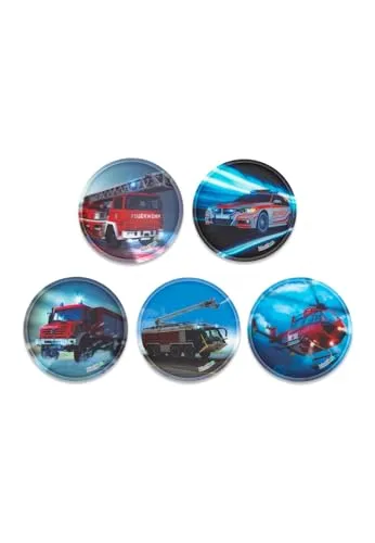 ergobag Klettie Set Motivwelt Themenwelt Klettflächen Sammelspaß Individualisierung Feuerwehr - Bunt