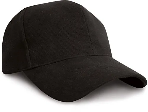 Result Unisex Rc25x Pro Style Heavy Cotton Cap mit Sandwich Peak Einheitsgröße Capblack