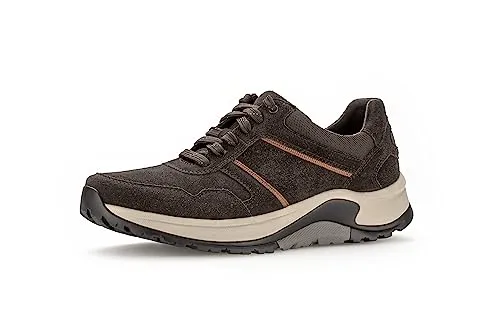 Pius Gabor Herren Sneaker Low,Halbschuhe,zertifiziertes Leder,Wechselfußbett,Freizeitschuhe,Turnschuhe,Laufschuhe,Coffee,42.5 EU / 8.5 UK