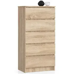 Raumhirsch Furniture Kommode, Sonoma Eiche, Holzwerkstoff, 60x121x40 cm, Wohnzimmer, Kommoden & Sideboards, Kommoden