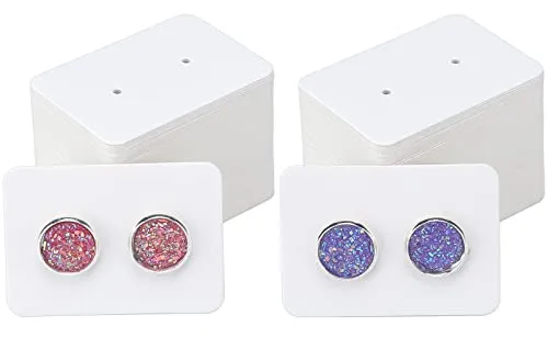 G2PLUS 200 Stück Klein Ohrring Displaykarten in weiß von G2PLUS