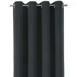 Beautex Verdunkelungsvorhang grau 140x225 cm - Gardinen für effektive Lichtreduzierung, blickdicht und pflegeleicht bis 30 Grad waschbar, ideal für Schlafzimmer und Wohnzimmer.