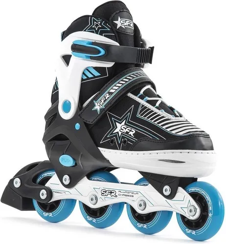 SFR Pulsar Verstellbare Kinder-Inlineskates - Blau - UK:3J-6J EU:35.5-39.5 US:M4-7
