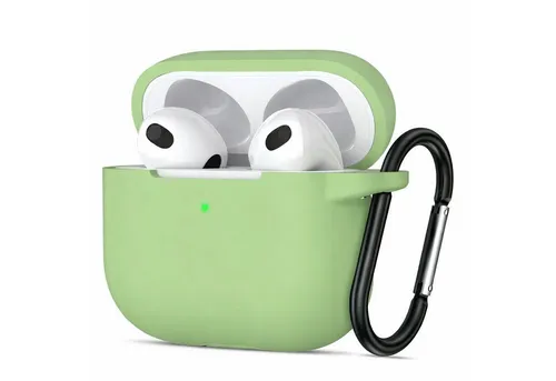 CoolGadget Kopfhörer-Schutzhülle Basic Silikon Hülle für AirPods 4 Schutzhülle mit Karabiner, Soft Touch Case, stoßfest, rutschfest, 360° Schutz, kabellos ladbar