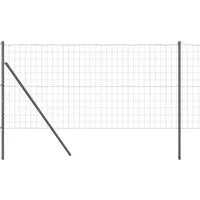 vidaXL Euro Zaun mit 7 Pfosten 1x10 m - Stabiler und stylischer Gartenzaun aus verzinktem Stahl - Gartenzäune, langlebig und rostbeständig, ideal für Gartenbegrenzungen und Grundstücksmarkierungen, UV-beständig und einfach zu montieren.