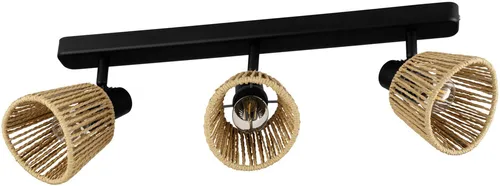 EGLO Deckenleuchte KEELBY Spotlampe - Stahl - E14 - 3X40W - IP20, ohne Leuchtmittel, Deckenlampe, Deckenstrahler, Strahler, L52 x B4,5 x H14 cm