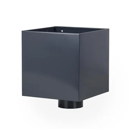 LPP Wasserkasten, Anthrazitgrau, RAL 7016, 200 x 200 cm, Ausgang Ø 80 cm, mit Gitterrost