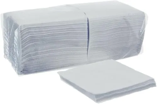 Servietten, 330 x 330 mm, 1lagig, Premium Papierservietten 33x33cm 1/4 Falz weiß Prägeservietten 4500