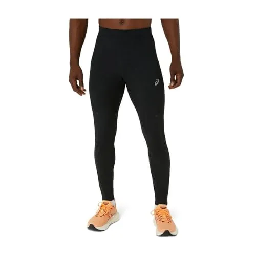 ASICS Herren Tights ROAD WINTER TIGHT - Hosen für kalte Tage, aus angerautem Strickgewebe für optimale Wärme und Komfort beim Laufen, inklusive praktischer Taschen für Handy und Accessoires.