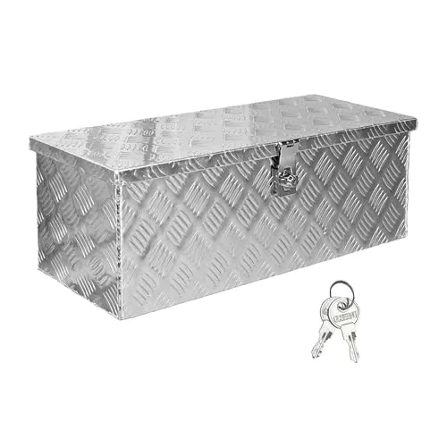Trucky Anhänger-Deichselbox D050 - Robuste Aluminium Werkzeugkiste für Transport und Lagerung, verschließbar mit Schlüssel und ideal für Werkstatt, Auto oder Garten.