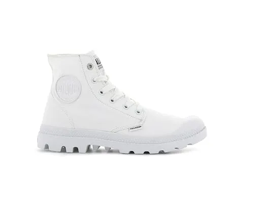 Palladium PAMPA MONOCHROME Sneaker Boots Unisex, Weiß, 44 EU - Herren-Sneaker mit atmungsaktivem Baumwoll-Canvas-Obermaterial und bequemer EVA-Einlegesohle für optimalen Tragekomfort.