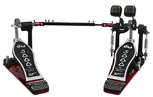 DW 5000 Series XF Extended Footboard Accelerator Double w/Bag Bass Drum Pedal (DWCP5002AD4XF), Rot/Schwarz