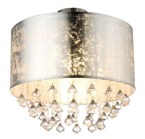 GLOBO LIGHTING LED Deckenleuchte, Leuchtmittel inklusive, Warmweiß, Kristall Deckenleuchte gold Esszimmer LED Deckenlampe