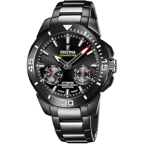 Festina F20648/1 Special Edition Chrono Bike Hybrid Chronograph Uhr - Smartwatch mit Bluetooth-Technologie, Saphirglas und Edelstahlarmband – perfekt für Sportler und Technikliebhaber.