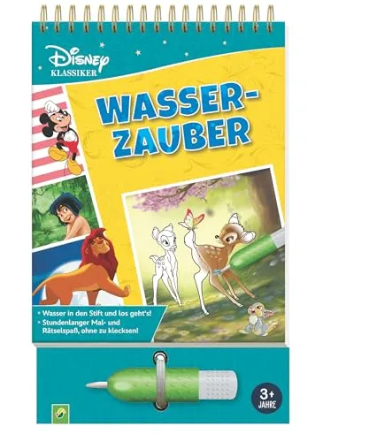 Disney Klassiker Wasserzauber - einfach mit Wasser malen: Malbuch mit Wassertankstift für Kinder ab 3 Jahren