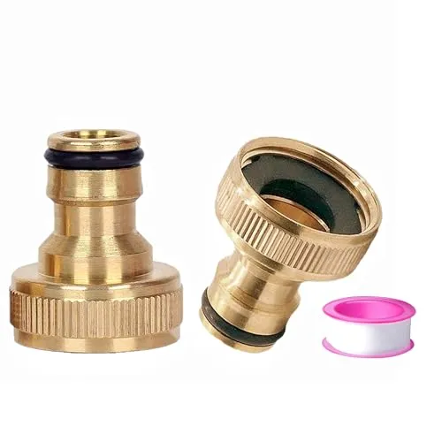 Gartenschlauch-Wasserhahn-Anschluss, 1,9 cm (3/4 Zoll), Messing, Innengewinde, Wasserhahnanschluss für Schlauch, Gewinde-Wasserhahn-Adapter, 2 Stück