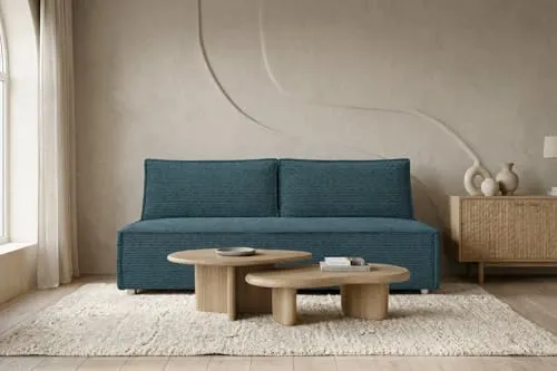 Kaiser Möbel Schlafsofa DUE Poso Azurblau mit Bettkasten in blau von Kaiser Möbel