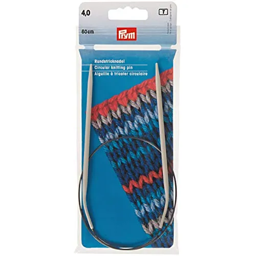 Prym 211262 Rundstricknadeln ALU 60 cm 4,00 mm grau