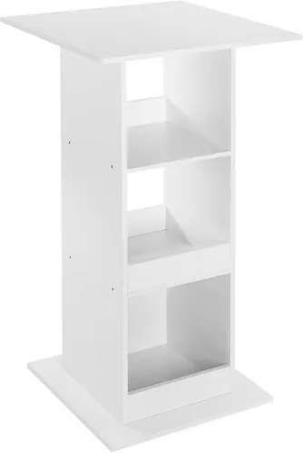 Woltu Bartisch eckig mit 3 Regalfächern - Barmöbel für Bar, Küche oder Wohnzimmer, aus Holzwerkstoff, mit praktischen Regalfächern für zusätzlichen Stauraum und einer Höhe von 112 cm.