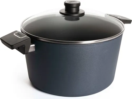 WOLL® Diamond Lite Topf 28cm mit Silikon-Topflappen & Glasdeckel - Hochwertiger Guss-Topf mit 7,5L Volumen und abriebfester Diamant-Versiegelung. Ideal für alle Herdarten, inklusive Induktion. Perfekt für große Familienmahlzeiten!