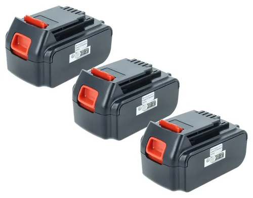 vhbw 3x Akku kompatibel mit Black & Decker ASL188K, BCD001 H1, ASL188 H1, BCD002 H2, BCD002 H1, BCD001 H2 Werkzeug (4000 mAh, Li-Ion, 20 V)