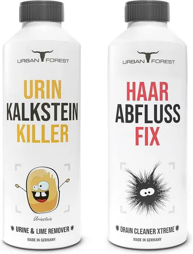 URBAN FOREST SPARSET Abflussreiniger 1L + Urinsteinentferner extra stark 1L Badreiniger (2-St)