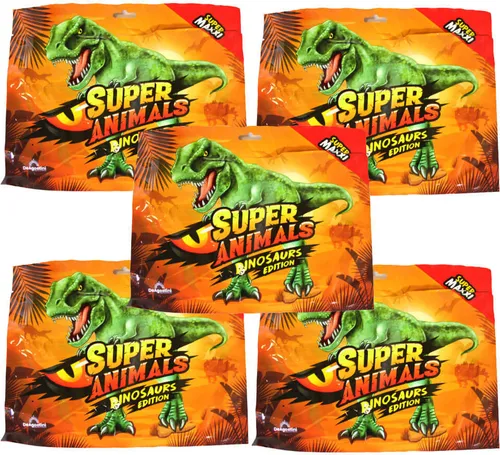 DeAgostini Super Animals - Dinosaurs Edition - Sammelfigur Dino - Entdecke die DeAgostini Super Animals Dinosaurs Edition! Mit 5 Tüten erhältst du spannende Sammelfiguren, darunter auch den seltenen T-Rex. Jedes Paket bringt Überraschungen wie Farbwechsel und Glow-in-the-dark. Perfekt für Sammler!