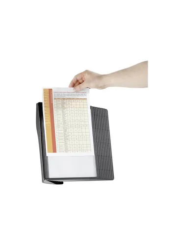 DURABLE Wandhalter 10-tlg. Set schwarz 5854 01 Sherpa - Praktisches 10-tlg. Set Wandhalter in Schwarz, ideal für die Präsentation von Werbematerialien und optimiert für eine professionelle Raumgestaltung.