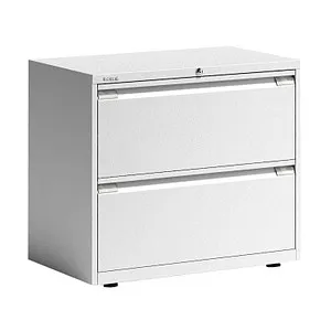 BISLEY Essentials Hängeregistraturschrank 2 Schubladen - Büromöbel mit 2 Schubladen, ideal für Ordnung und Organisation im Büro. Aus robustem Stahlblech, mit Auszugssperre für Sicherheit und kugelgelagerten Teleskopschienen für müheloses Öffnen.