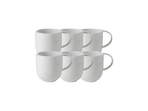 Villeroy & Boch NewMoon Becher mit Henkel 390 ml 6er Set - Thermobehälter aus Premium Porcelain, inspiriert vom Mond. Spülmaschinen- und mikrowellenfest, perfekt für heiße Getränke. Genießen Sie stilvolles Design und höchste Qualität!