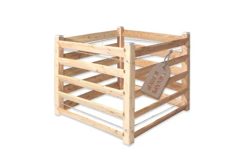 Moderner Komposter Single aus Lärchenholz 80x80 cm - Hochwertiger Holzkomposter 80x80 cm aus europäischer Lärche, resistent gegen Pilze und Insekten. Ideal für nachhaltige Gartenliebhaber, die Wert auf natürliche Materialien legen.