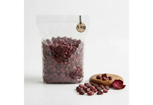 matches21 HOME & HOBBY Deko-Granulate Bunte Deko-Steine 5 KG Glas-Vasen Streudeko Ø 8-16 mm bordeaux, (1 St), Staubfreies Deko-Granulat als farbige Tischdeko Hochzeitsdeko