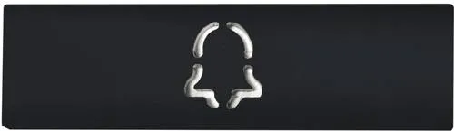 DoorBird Klingelschild D21x mit Glockensymbol aus Edelstahl