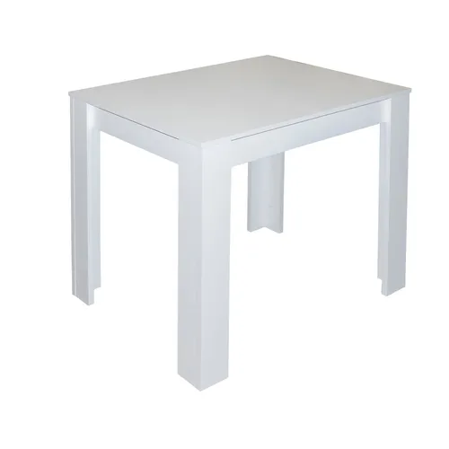Esstisch Pit 0566/80x60 weiss matt - Esszimmertisch in elegantem mattweiss, ideal für kleine Räume. Artikelgröße (BxHxT in cm): ca. 80 x 75 x 60 cm, Made in Germany.