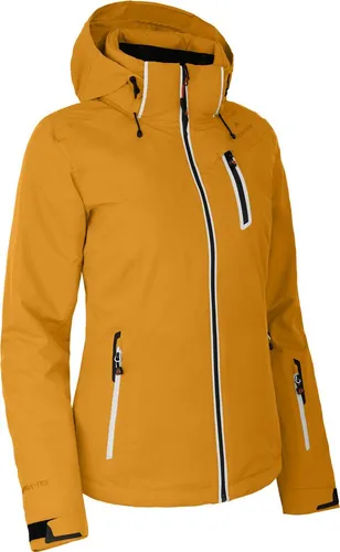 Bergson Skijacke NICE Damen Skijacke - Wattierte Damen Skijacke mit 20000 mm Wassersäule, ideal für Wintersport. Hochwertiger Schutz und Komfort in Größe 38, in elegantem Gold.