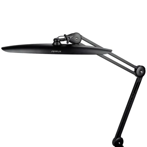 Semplix LED Arbeitslampe Tischlampe schwarz 182 LED 3 Farben dimmbar Tischklemme