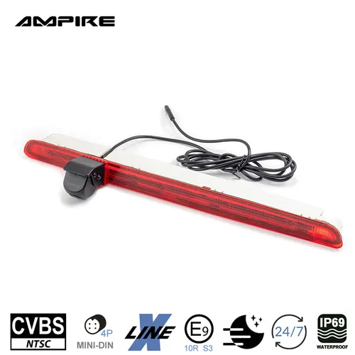 AMPIRE KVX-T6-H Einparkkamera Rückfahrkamera kompatibel mit VW T6 mit Heckklappe