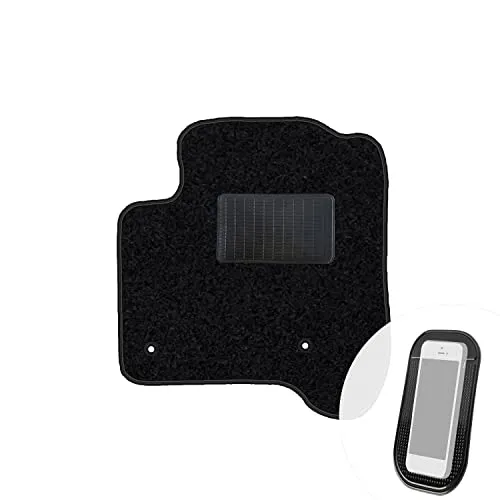 moto-MOLTICO Fahrer Fußmatte Auto Velours Fahrerseite Autoteppiche Schwarz Fahrermatte 1-teilig passend für Citroen C3 Picasso 2008-2017