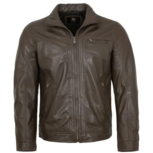 Otto Kern- Herren Echtleder Lederjacke Lammnappa dunkelbraun