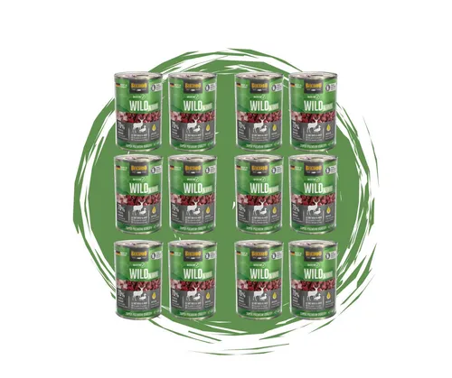 Belcando Baseline Wild & Ente - Getreidefreies Nassfutter für Hunde 2x6x400g - Hochwertiges Nassfutter für Hunde mit Wild & Ente, proteinreich und schonend gegart. Ideal für alle Hunderassen und Altersgruppen, sorgt für eine ausgewogene Ernährung.
